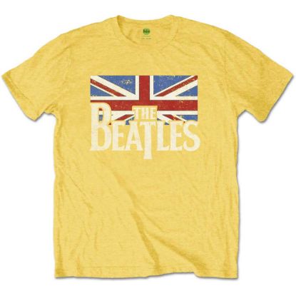 Picture of The Beatles Kids T-Shirt: Drop T Logo & Vintage Flag