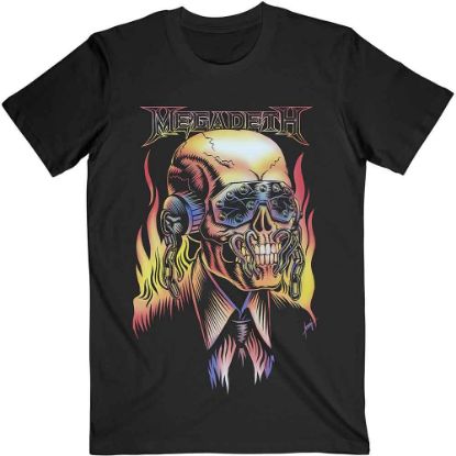 Picture of Megadeth Unisex T-Shirt: Flaming Vic