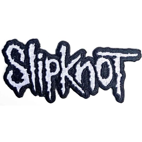 Picture of Slipknot Woven Patch: Cut-Out Logo Black Border (Standard) 