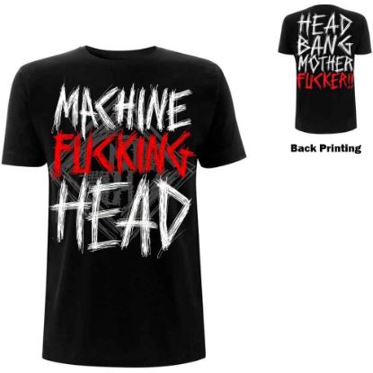 Picture of Machine Head Unisex T-Shirt: Bang Your Head Back Print (Small)