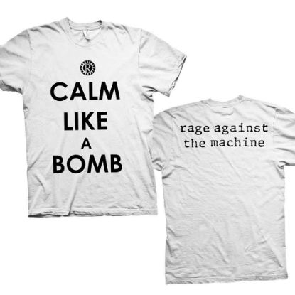 Picture of Rage Against The Machine Unisex T-Shirt: Calm Like A Bomb Back Print