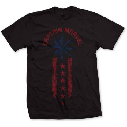 Picture of Marvel Comics Unisex T-Shirt: Captain Marvel Star Stripe