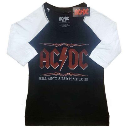 Picture of AC/DC Ladies Raglan T-Shirt: Hell Ain't A Bad Place