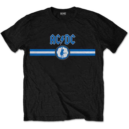 Picture of AC/DC Unisex T-Shirt: Blue Logo & Stripe