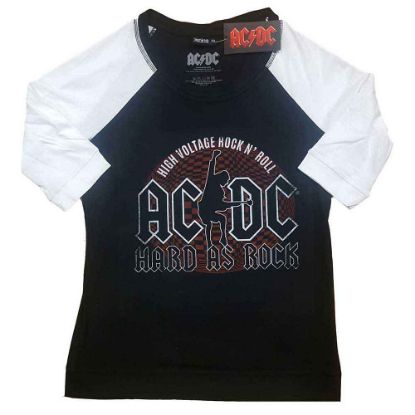 Picture of AC/DC Ladies Raglan T-Shirt: Hard As Rock